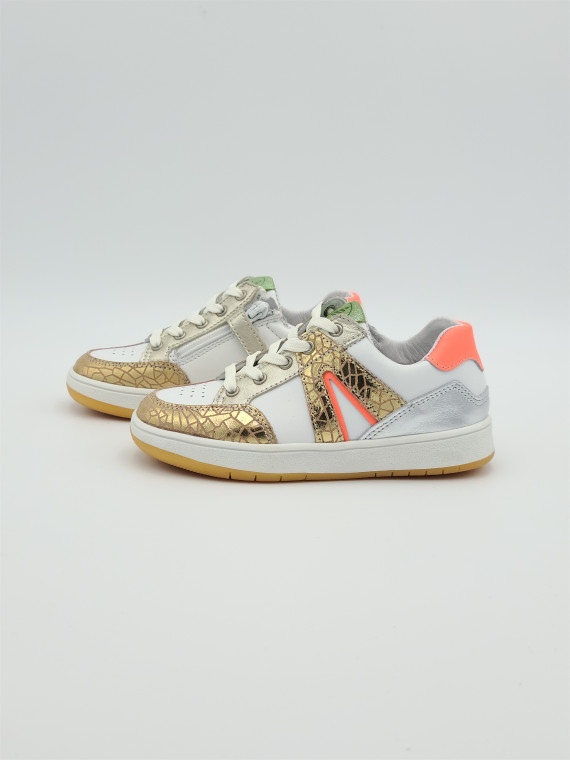 Jil cuir or blanc fluo