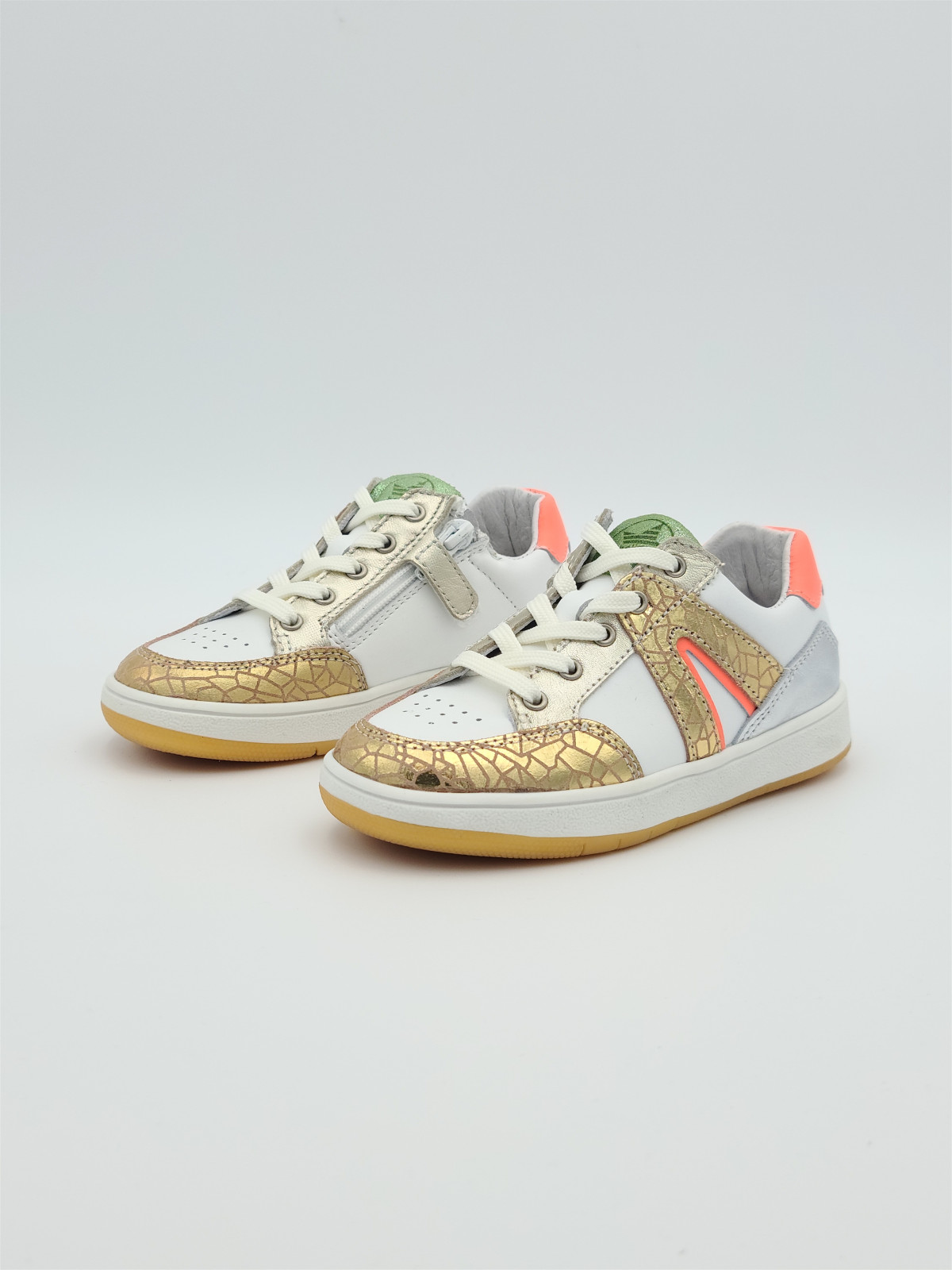 Jil cuir or blanc fluo