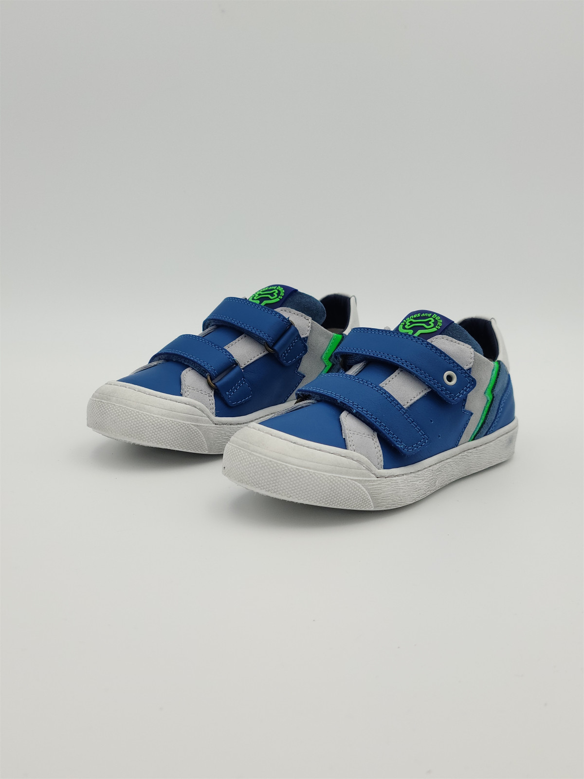 Ginot cuir bleu white