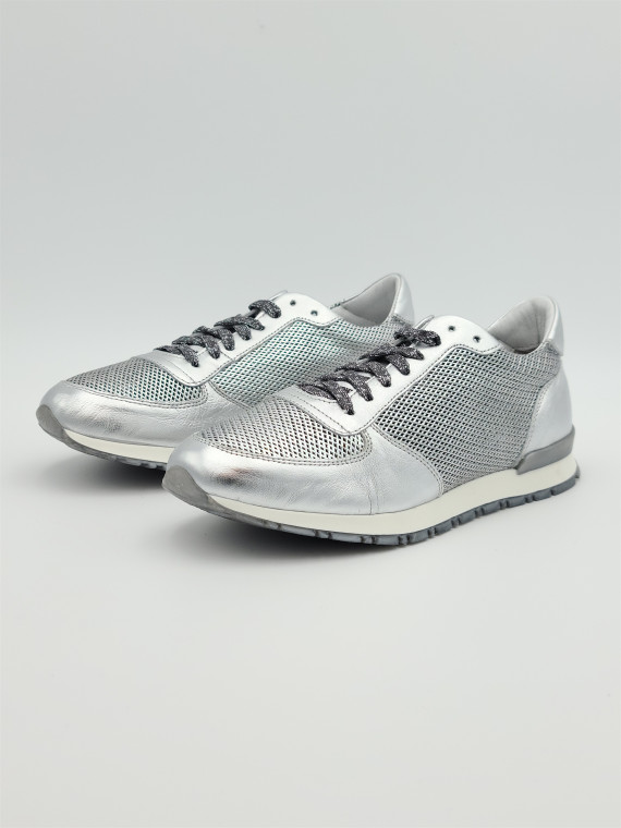 electra mix cuir argent