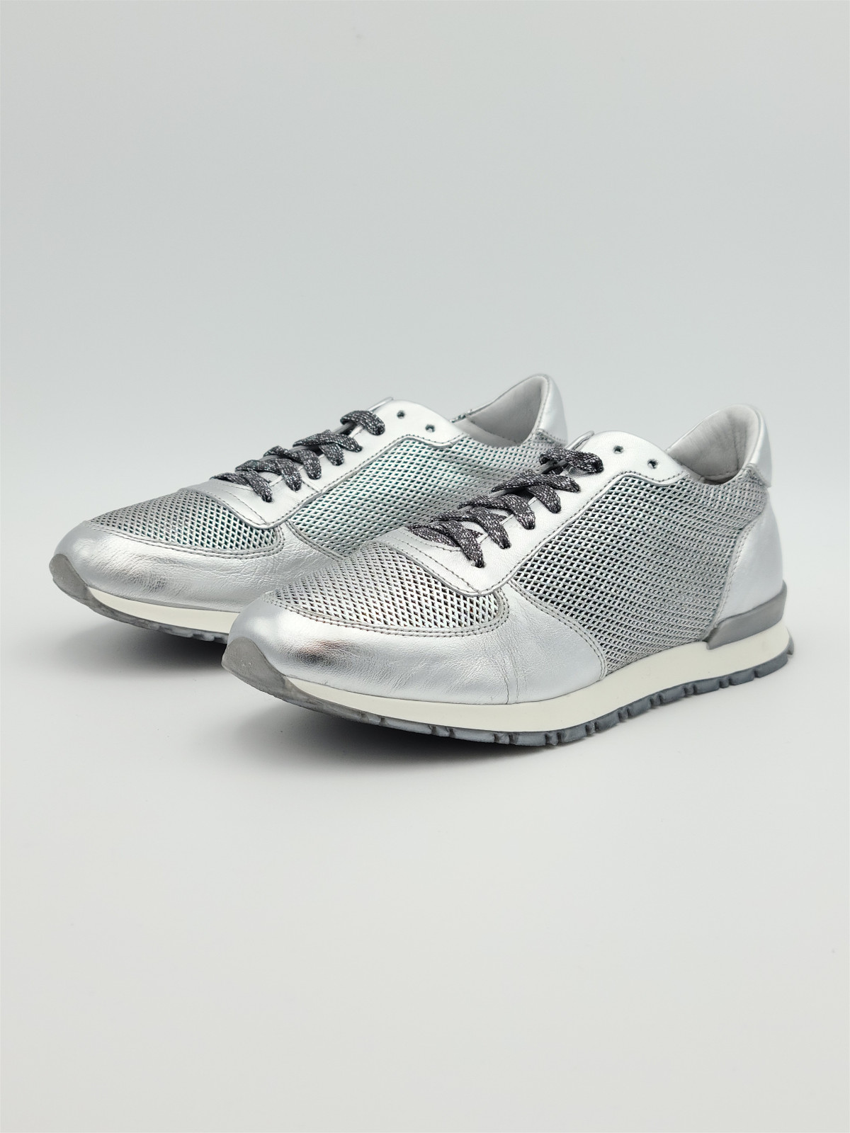 electra mix cuir argent