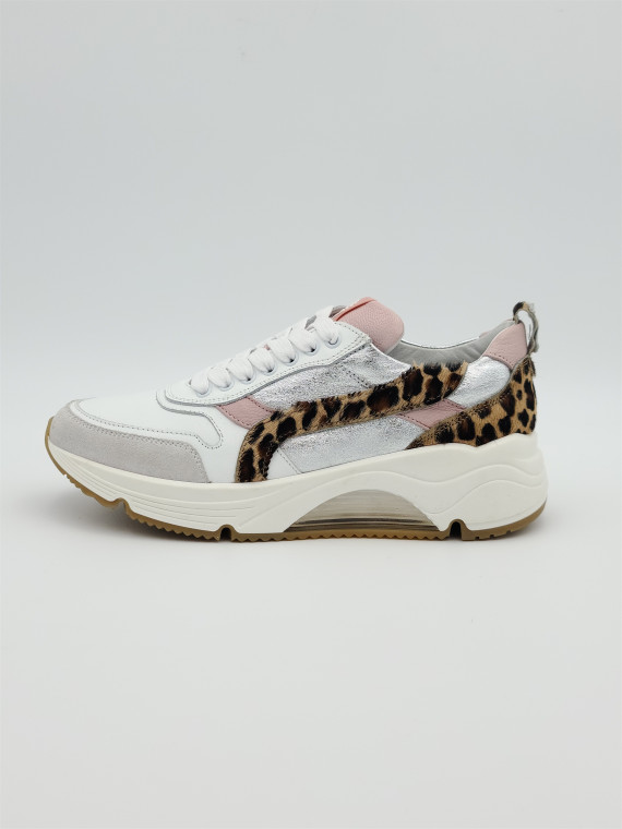 falcan cuir blanc argent