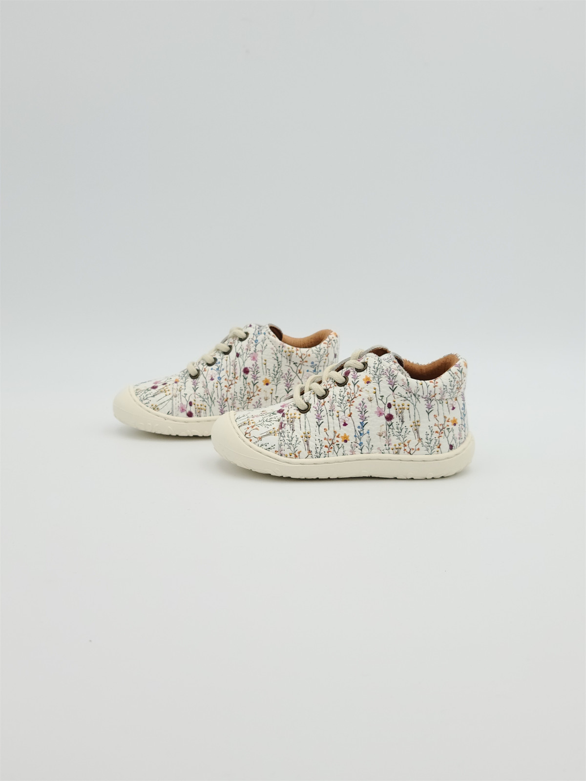 heva cuir fleurie blanc