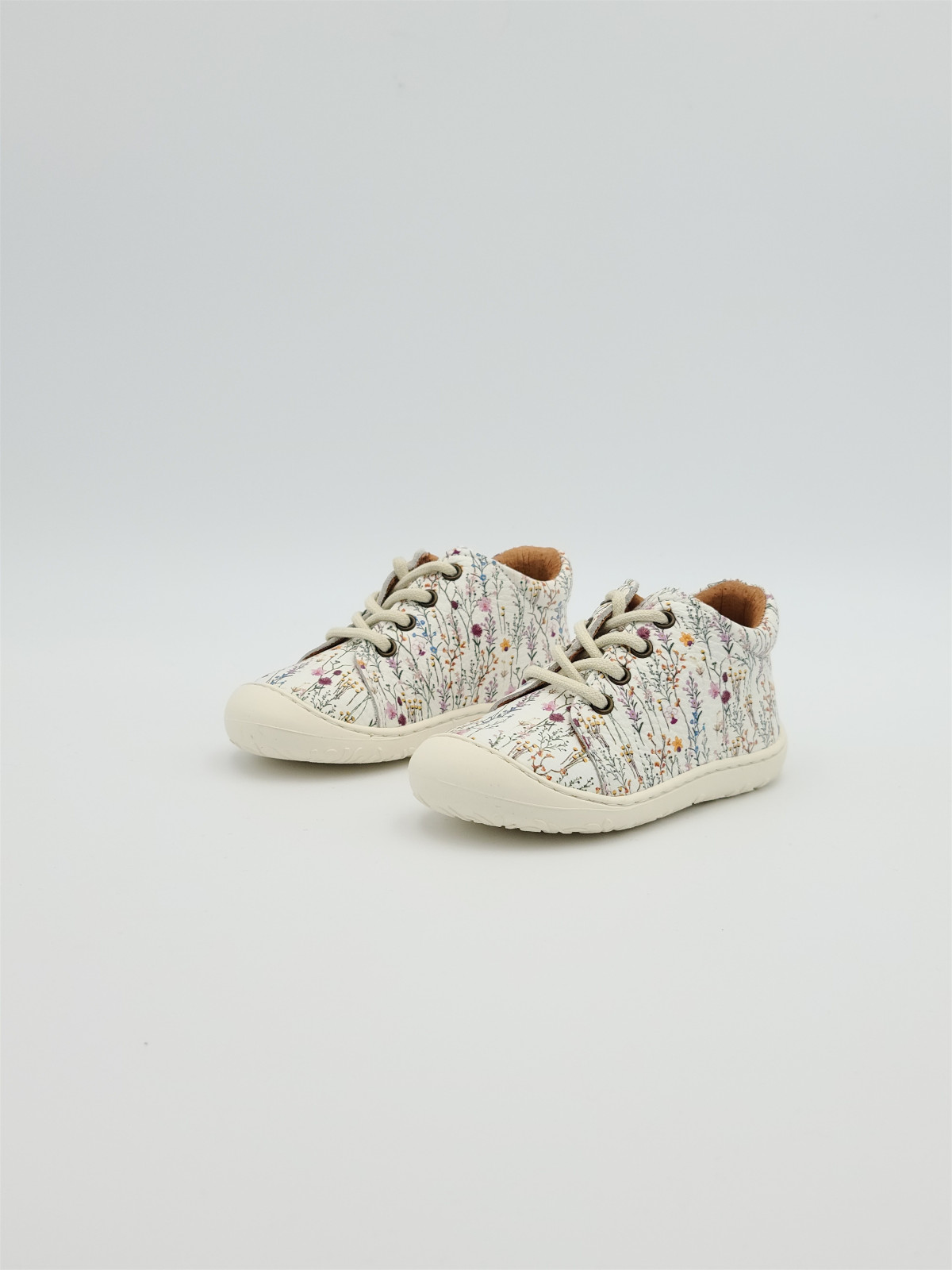 heva cuir fleurie blanc