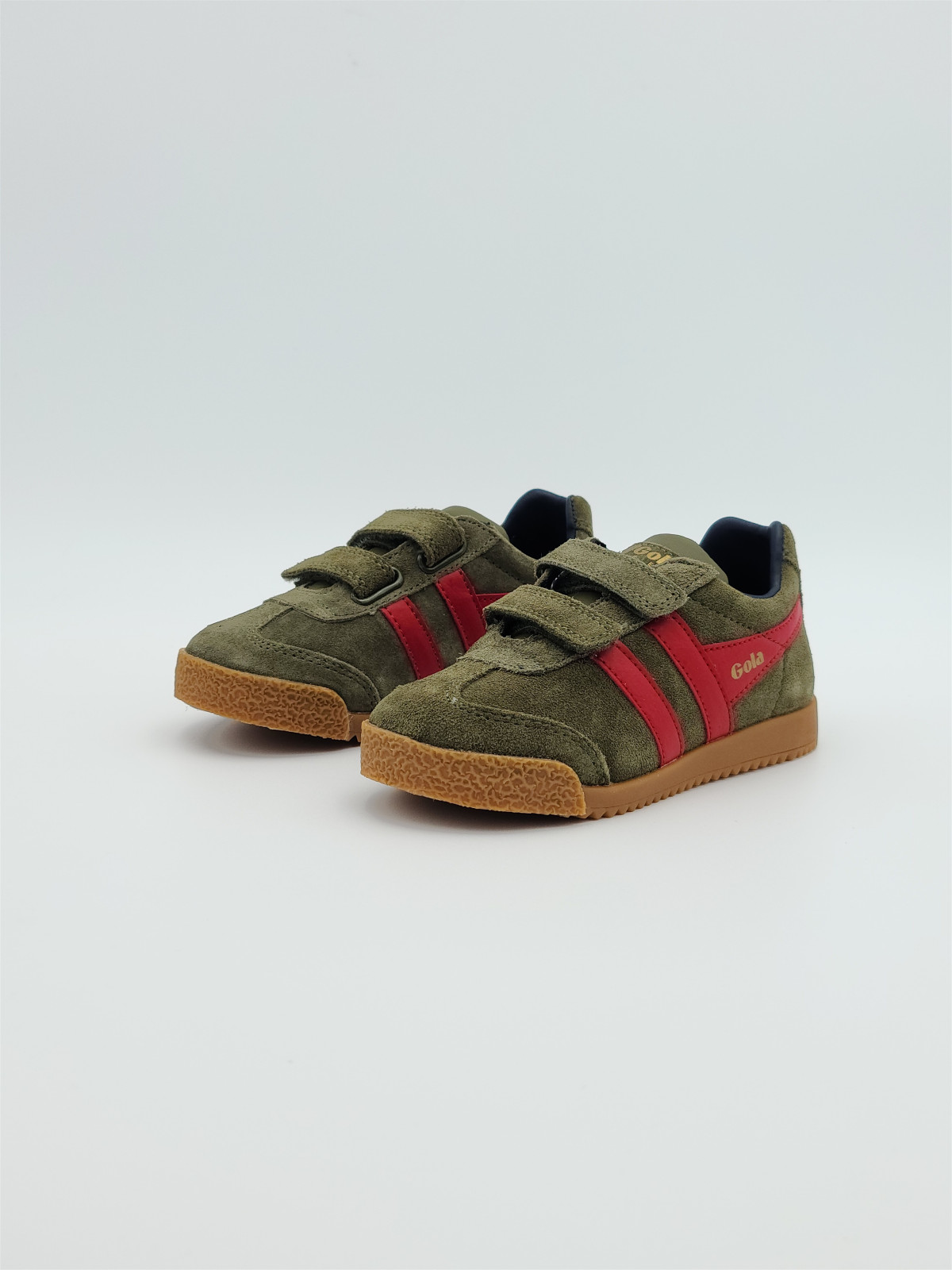 harrier strap cuir kaki/deep red/navy