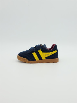 harrier strap suede navy/sun/red