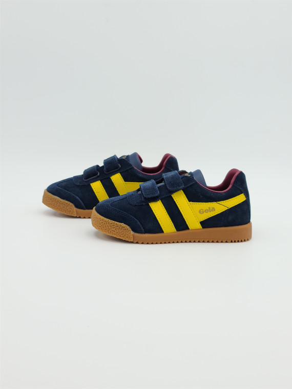 harrier strap suede navy/sun/red