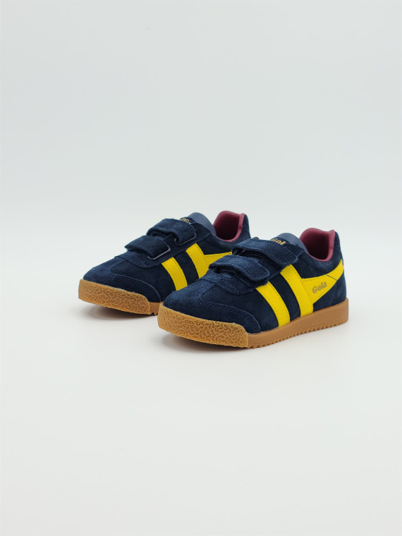 harrier strap suede navy/sun/red