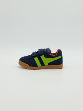 harrier strap suede navy/zest/orange