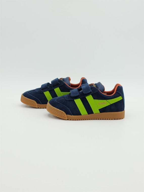 harrier strap suede navy/zest/orange
