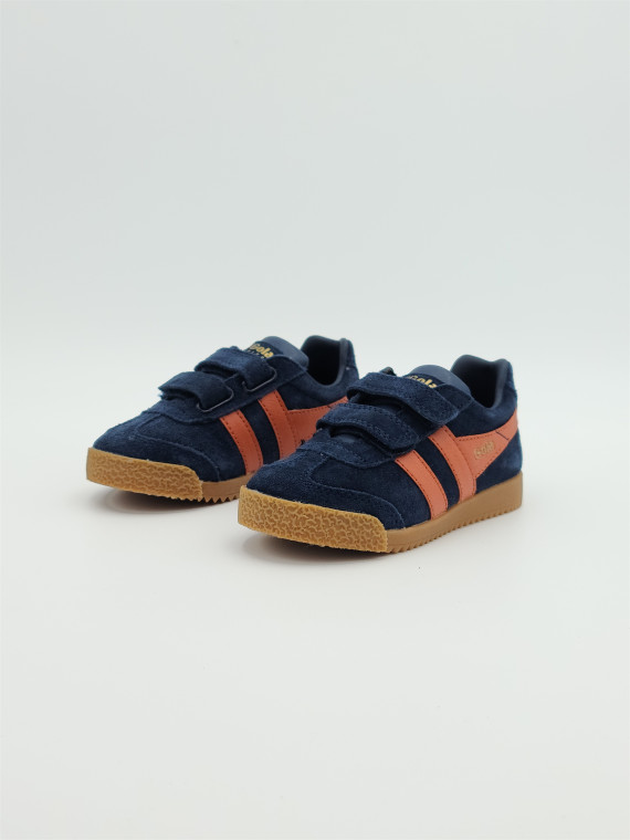 harrier strap suede navy/moody orange