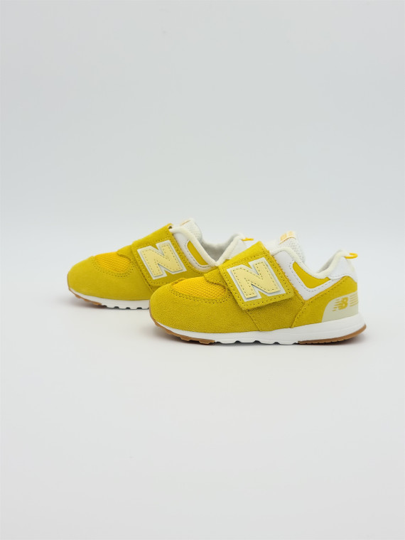 574 new-b hook & loo nubuck/mesh jaune