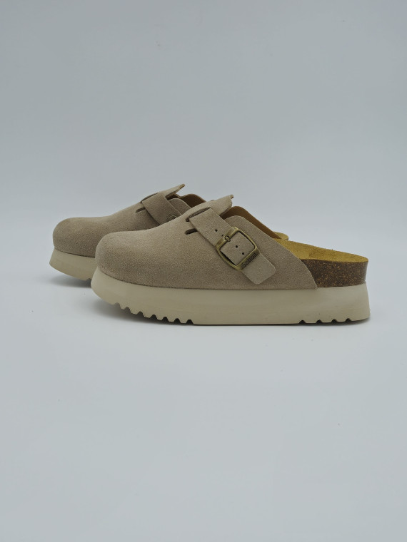 justine suede dark beige