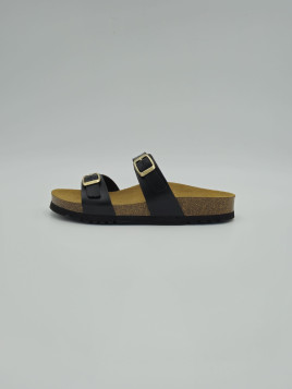 clea cuir/textile black