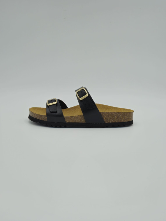 clea cuir/textile black