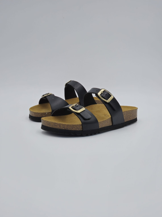 clea cuir/textile black
