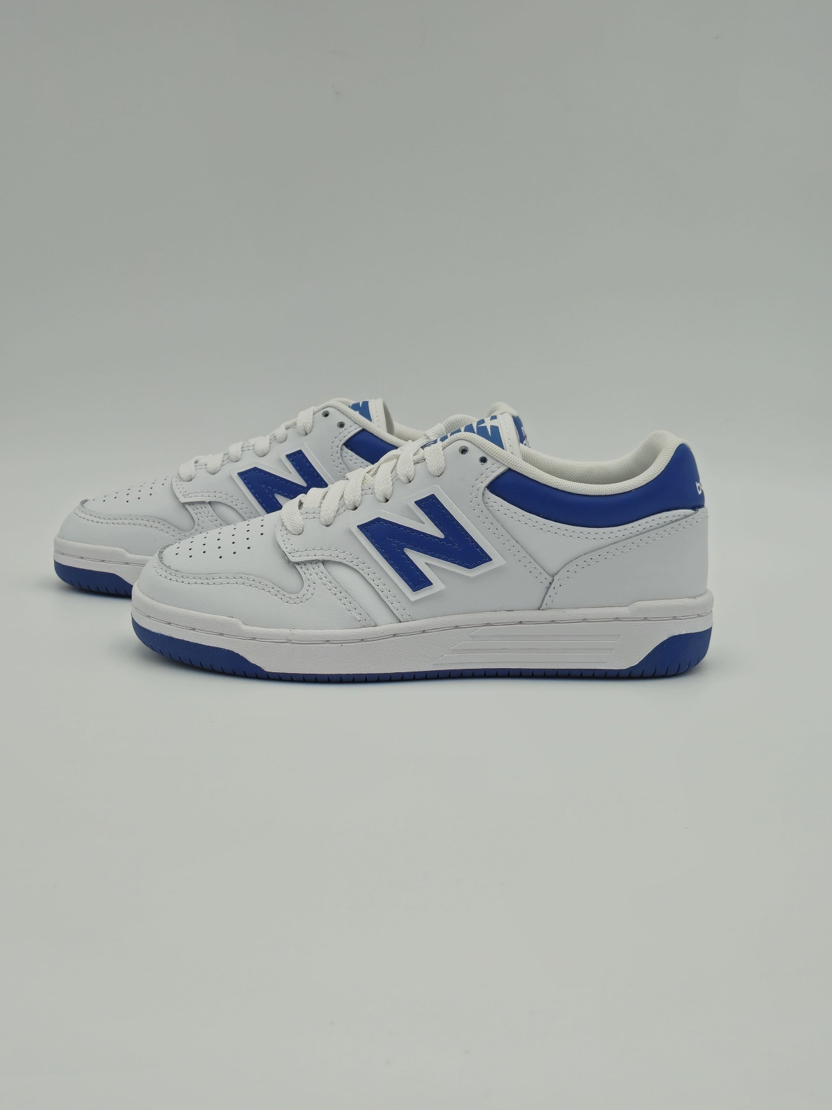 480 j cuir blanc/bleu