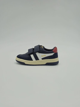 hawk strap cuir navy/off white/deep red