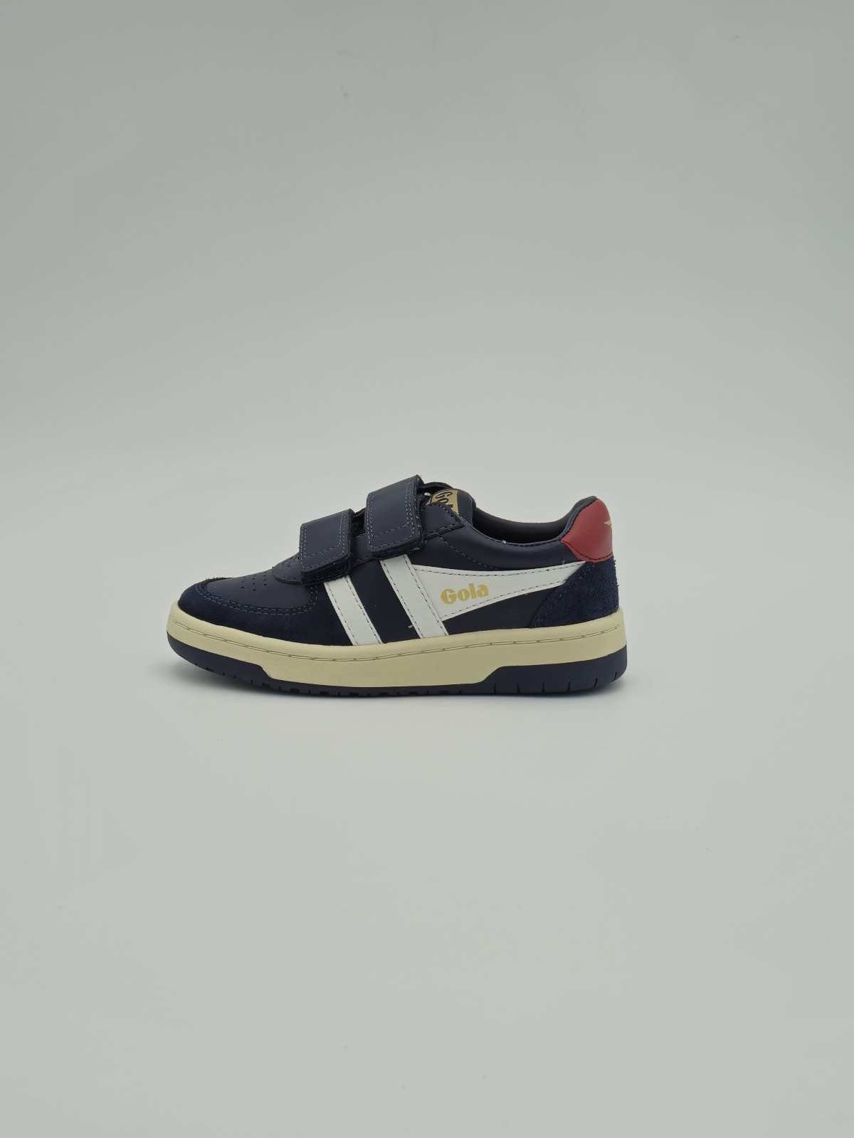 hawk strap cuir navy/off white/deep red