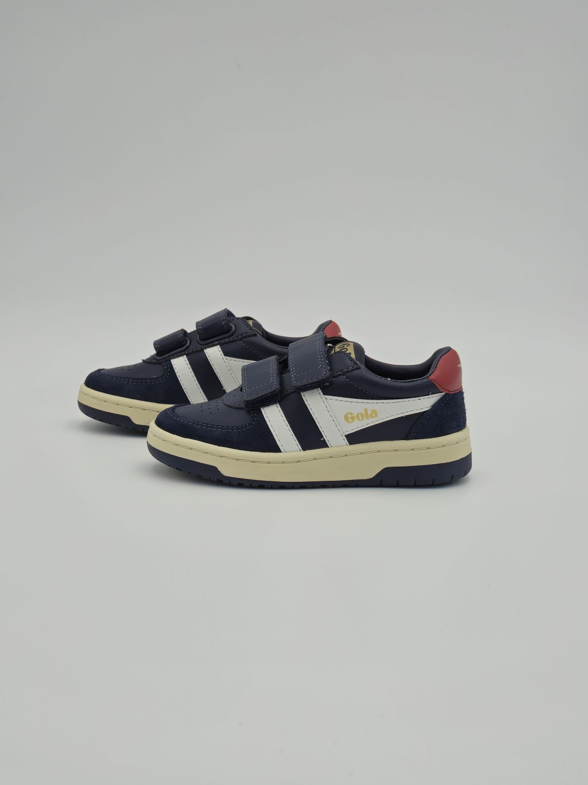 hawk strap cuir navy/off white/deep red