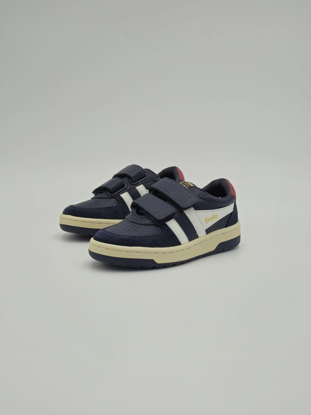 hawk strap cuir navy/off white/deep red