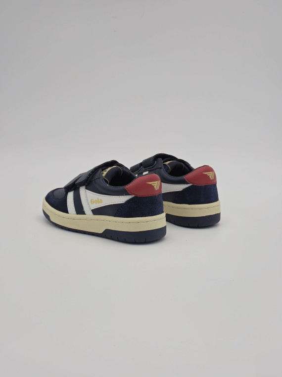 hawk strap cuir navy/off white/deep red