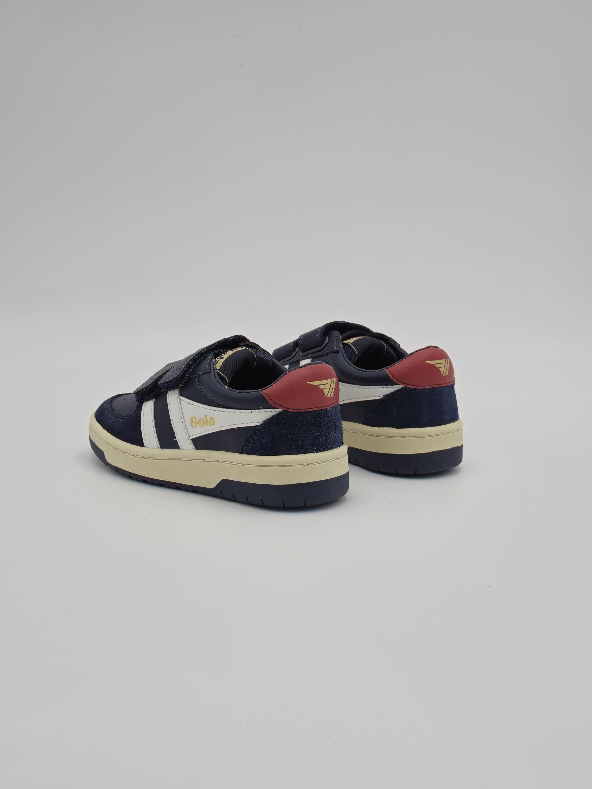 hawk strap cuir navy/off white/deep red