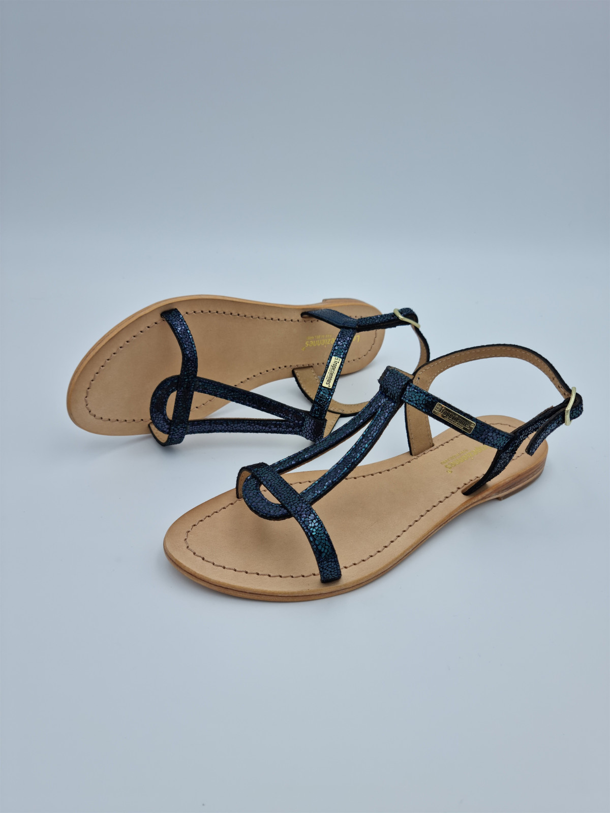 hamat cuir bleu canard