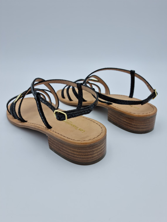 harryna cuir noir/serpent