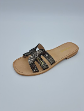 hadamia cuir noir/or