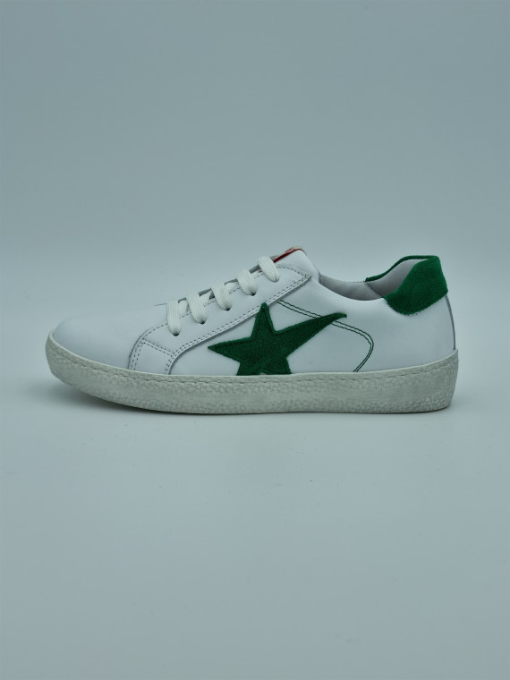 21 301 cuir blanc/vert