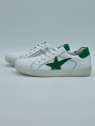 21 301 cuir blanc/vert