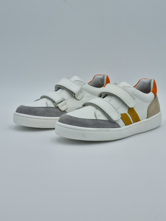 22 714 cuir blanc/beige