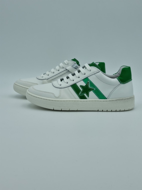 23 312 cuir blanc/vert