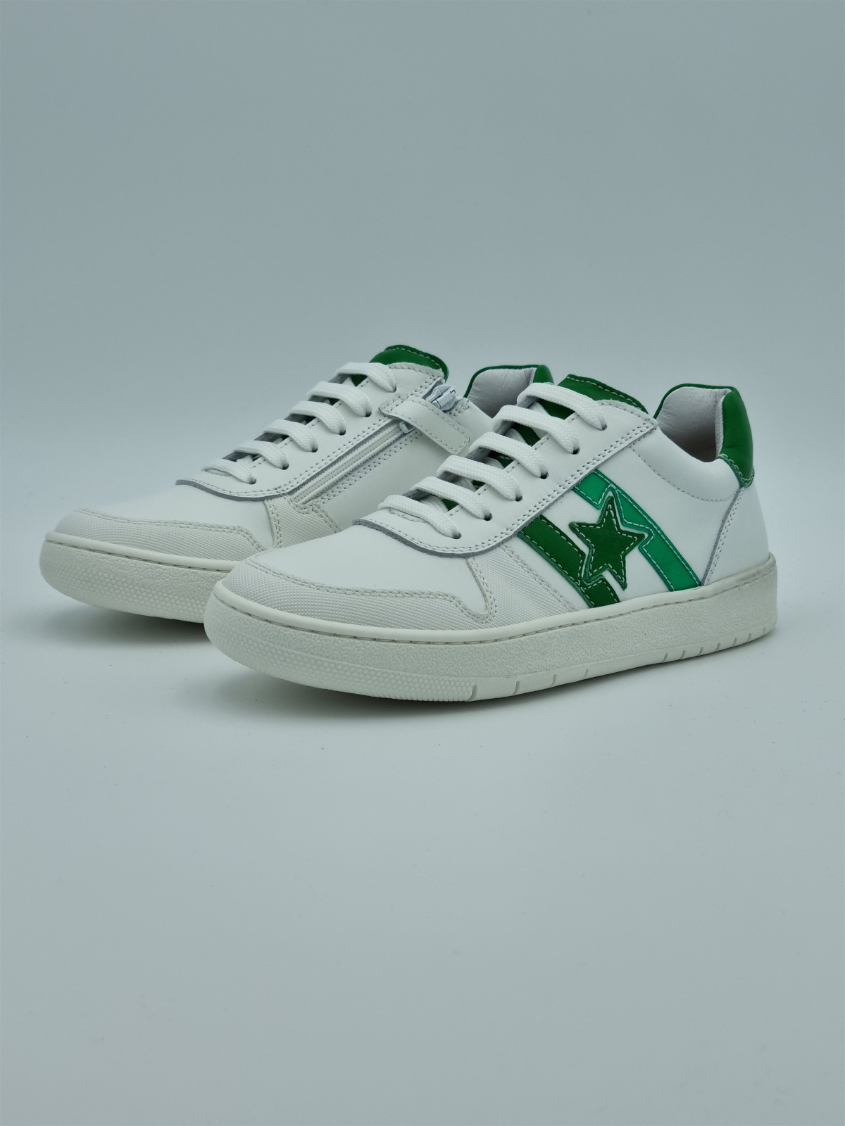23 312 cuir blanc/vert