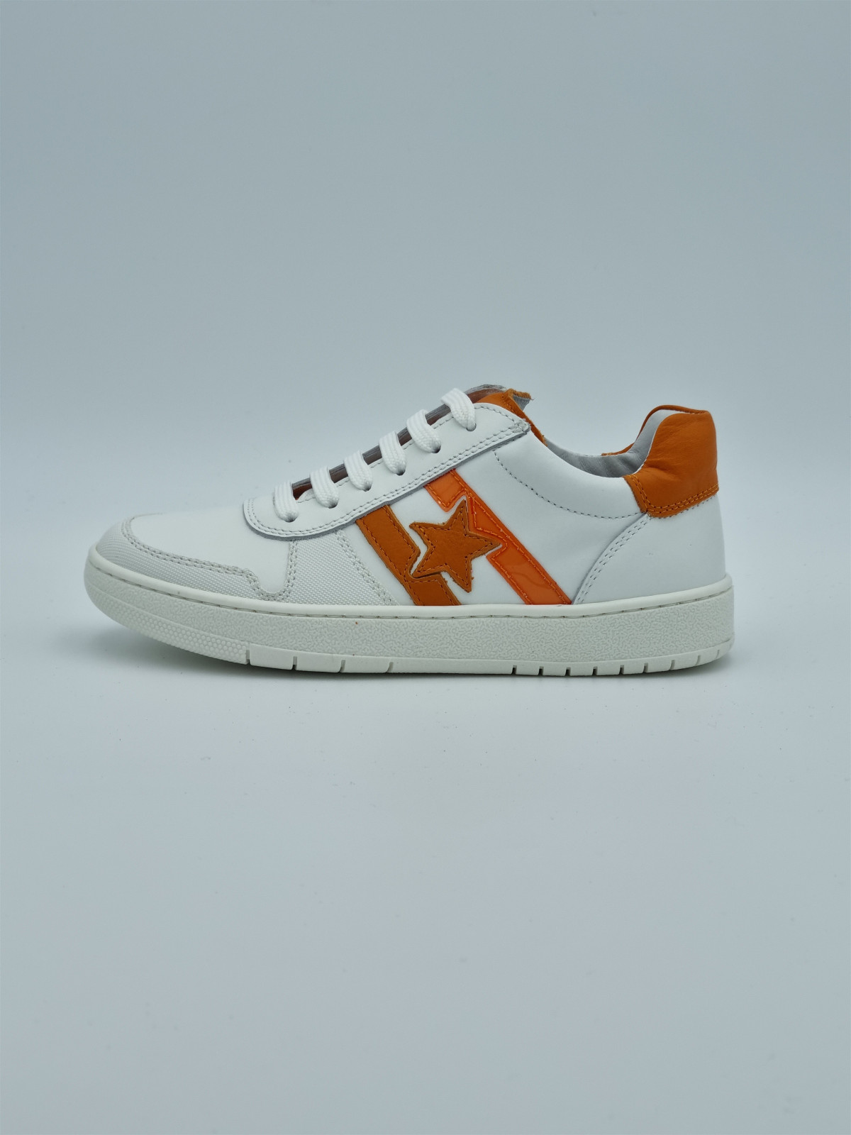 23 312 cuir blanc/orange