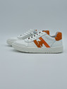 23 312 cuir blanc/orange