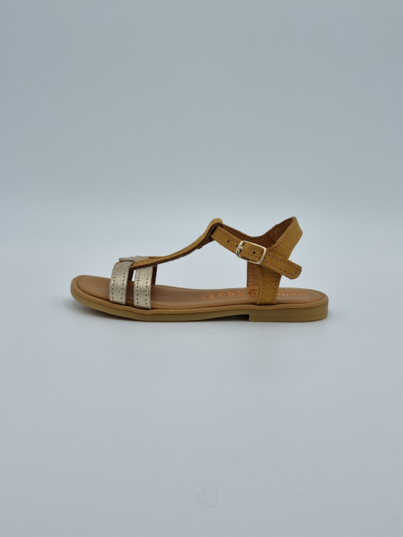 jilou cuir camel/or.