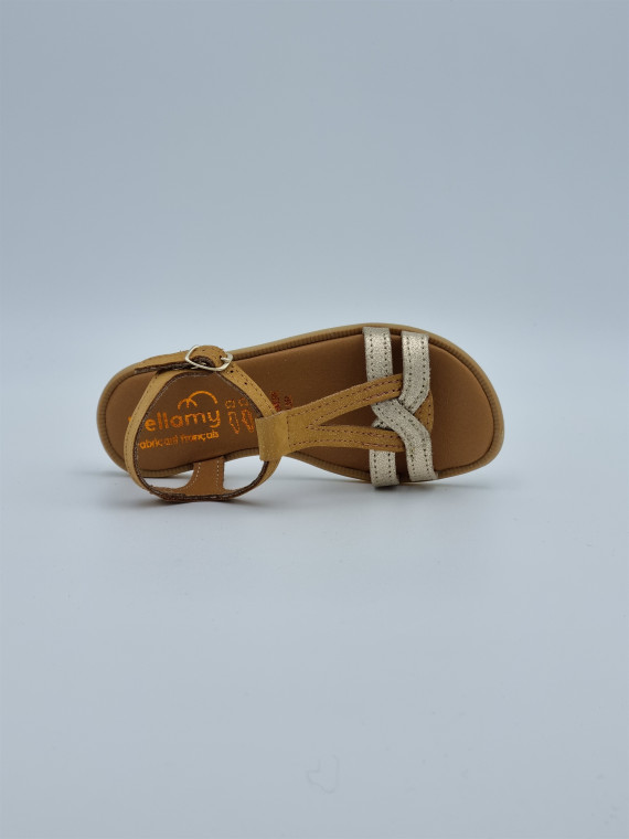 jilou cuir camel/or.