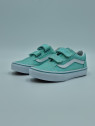 td old skool v textile pastel blue glitter