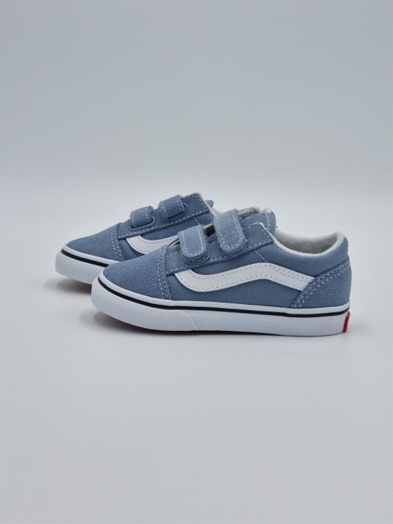 td old skool v textile dusty blue theory