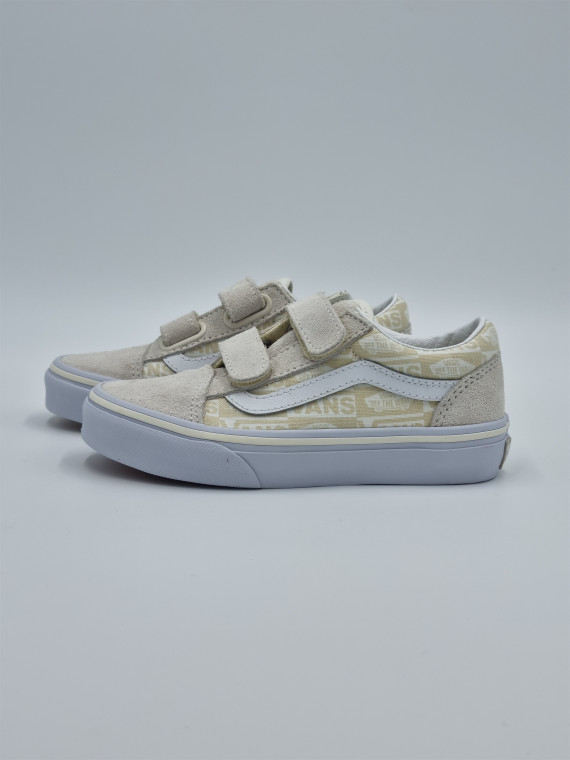 uy old skool v textile marshmallow/true white
