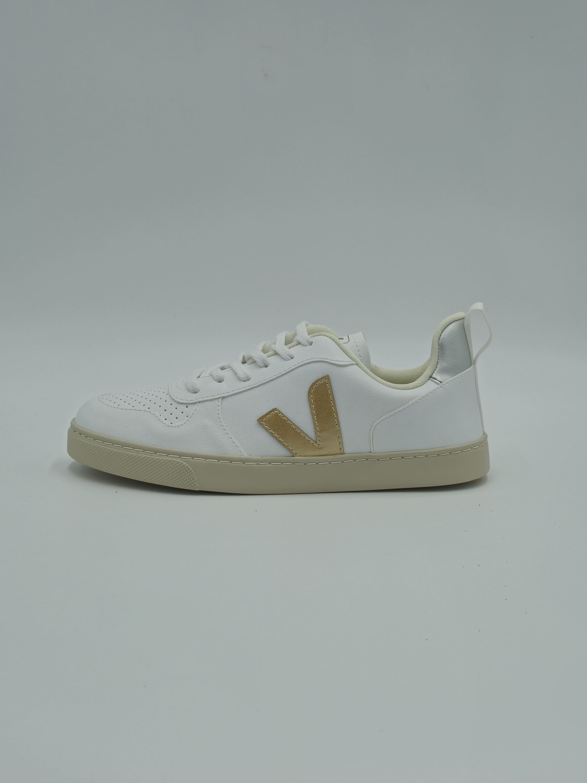 v-10 l textile white_platine_silver