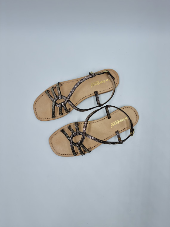 hudon cuir noir/or