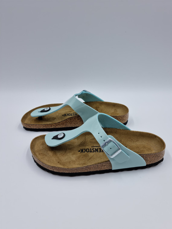 gizeh cuir/patent bleu