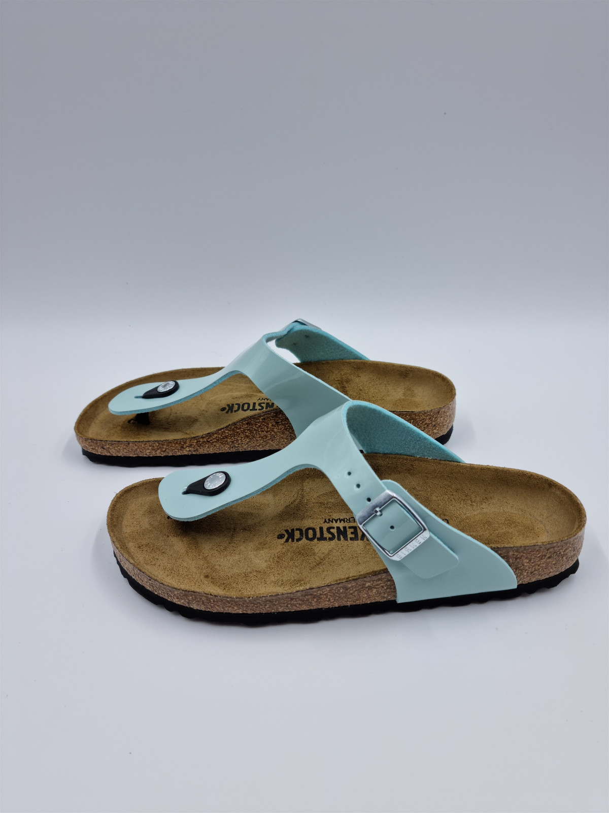 gizeh cuir/patent bleu