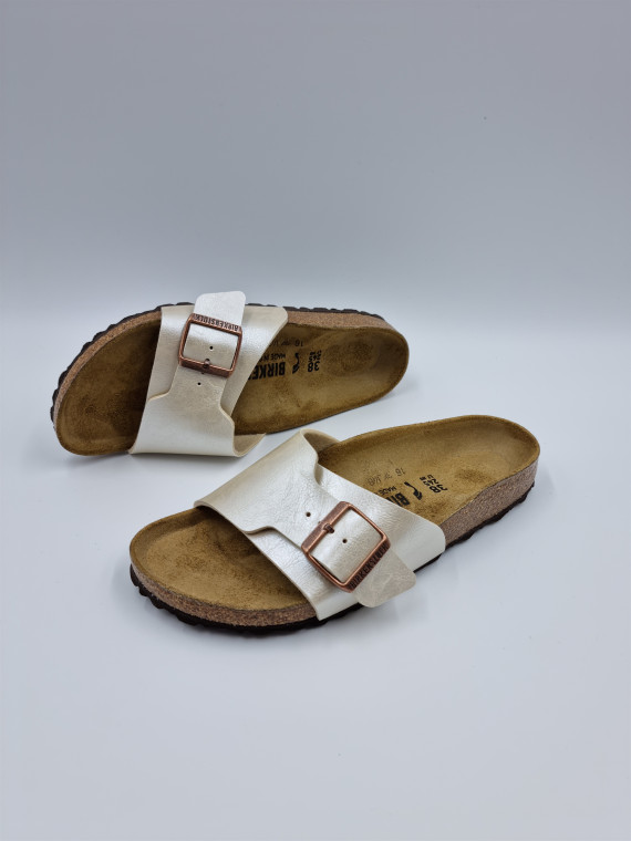 catalina cuir/autre matière blanc perle