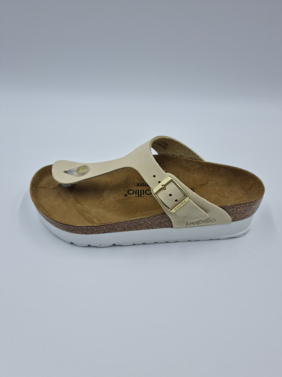 gizeh platform cuir/autre matière ecru