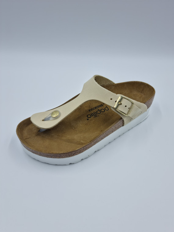 gizeh platform cuir/autre matière ecru