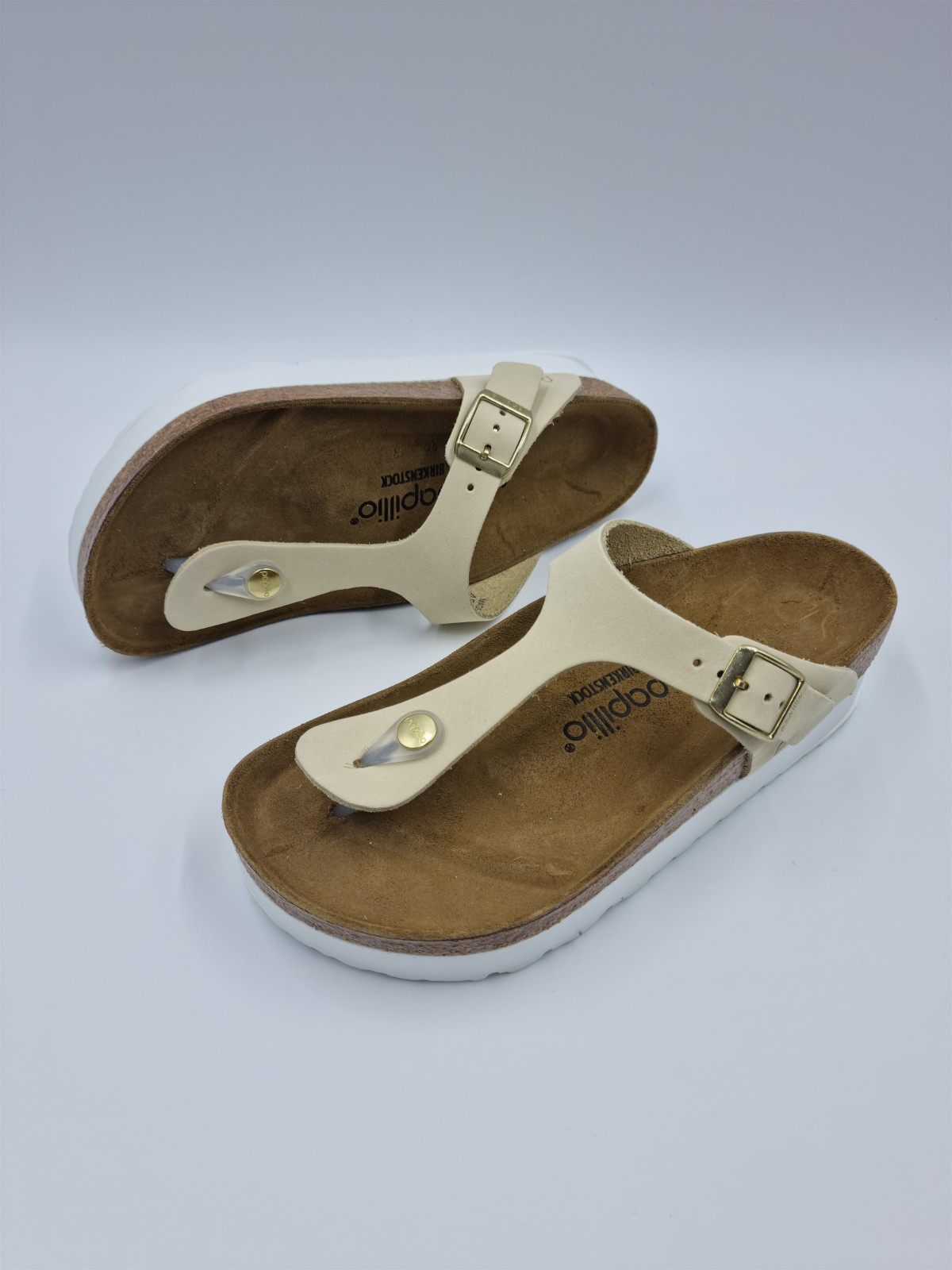 gizeh platform cuir/autre matière ecru